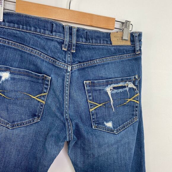 Abercrombie & Fitch Perfect Stretch Button Fly Distressed Jeans Womens Size 0/25 - Picture 9 of 12